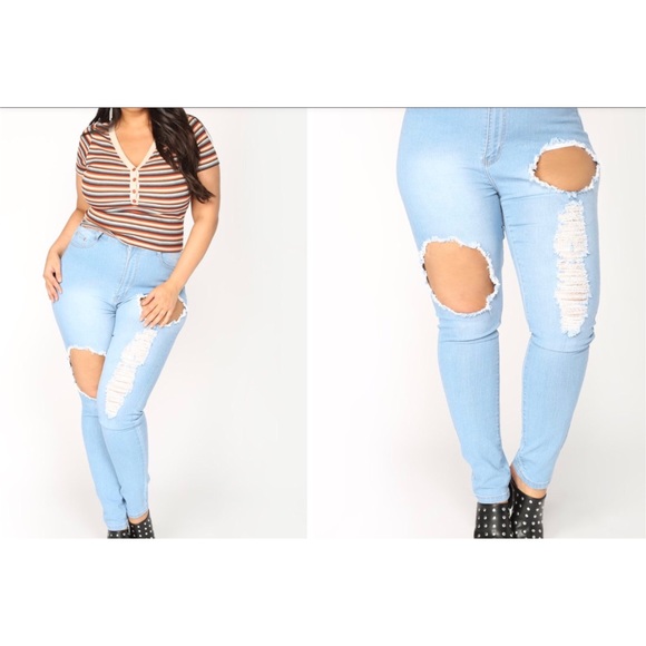 Fashion Nova Denim - FASHION NOVA To Do Drama Distressed Skinny Jeans